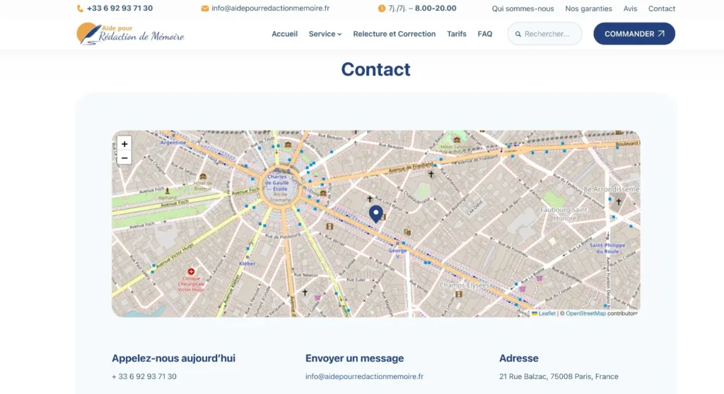 Transparence du site : informations légales, contacts et signaux de confiance