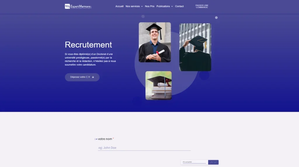 Quels services sont proposés par ExpertMemoire ?