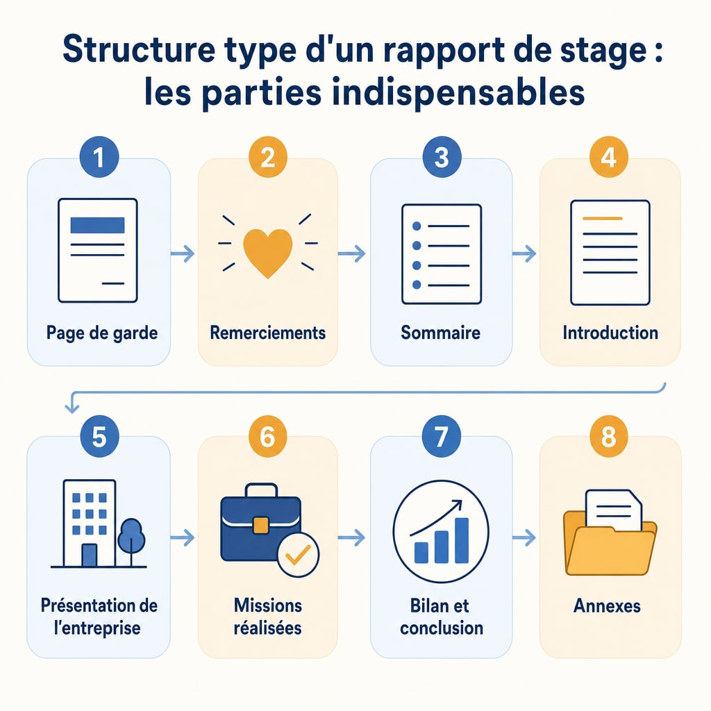 Structure type d'un rapport de stage : les parties indispensables