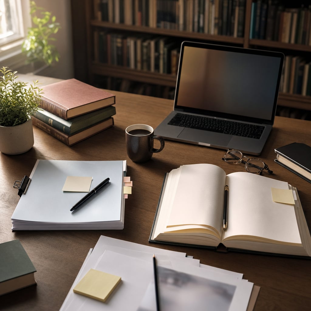 Comparaison visuelle rapport de stage et mémoire de master posés sur un bureau d'étudiant