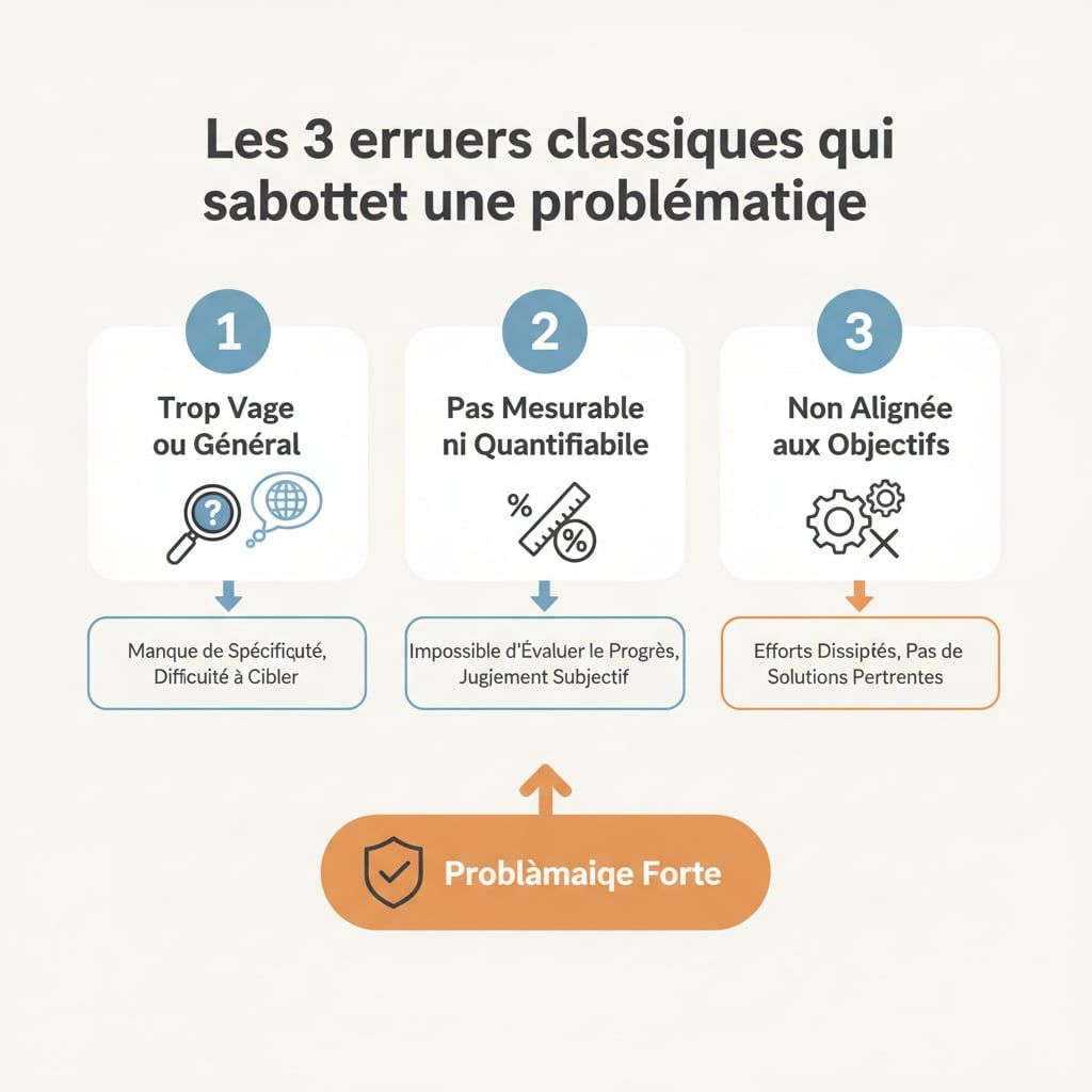 Les 3 erreurs classiques qui sabotent une problématique