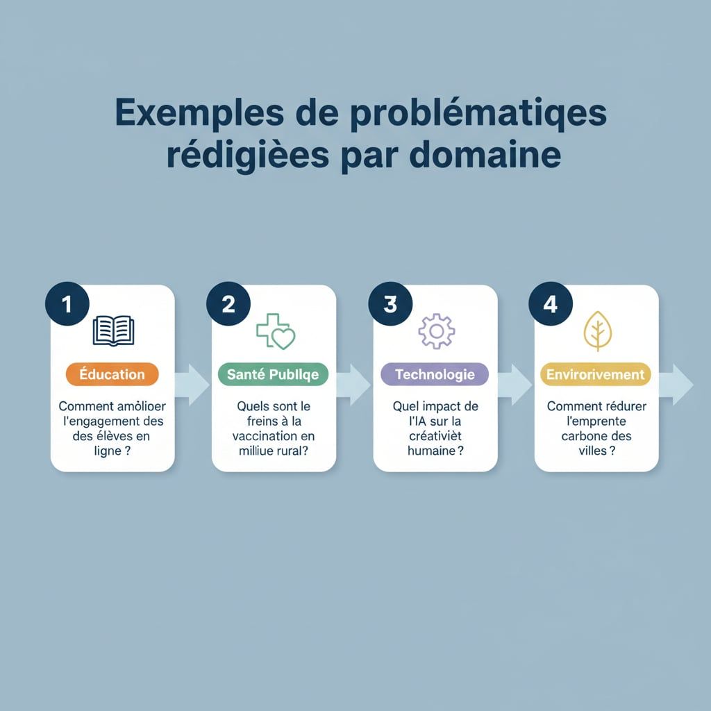 Exemples de problématiques rédigées par domaine