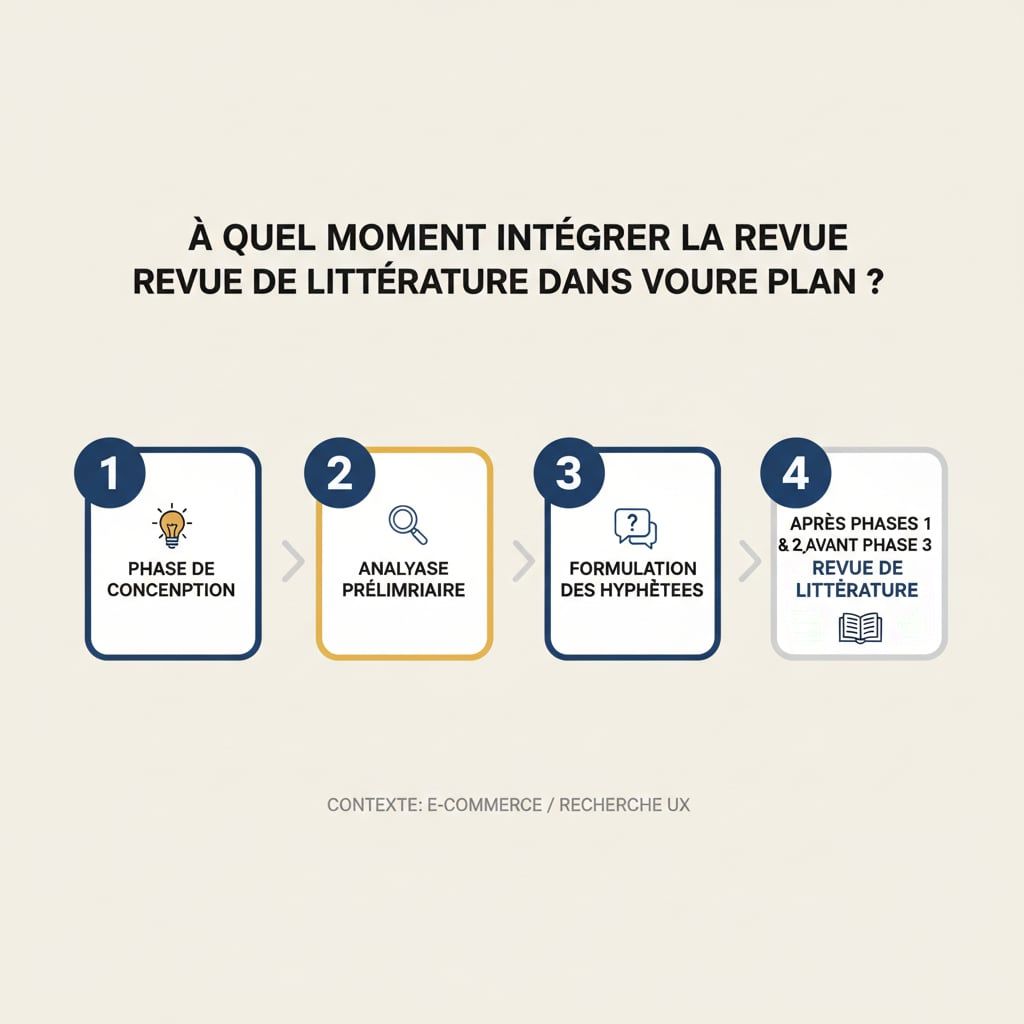 À quel moment intégrer la revue de littérature dans votre plan ?