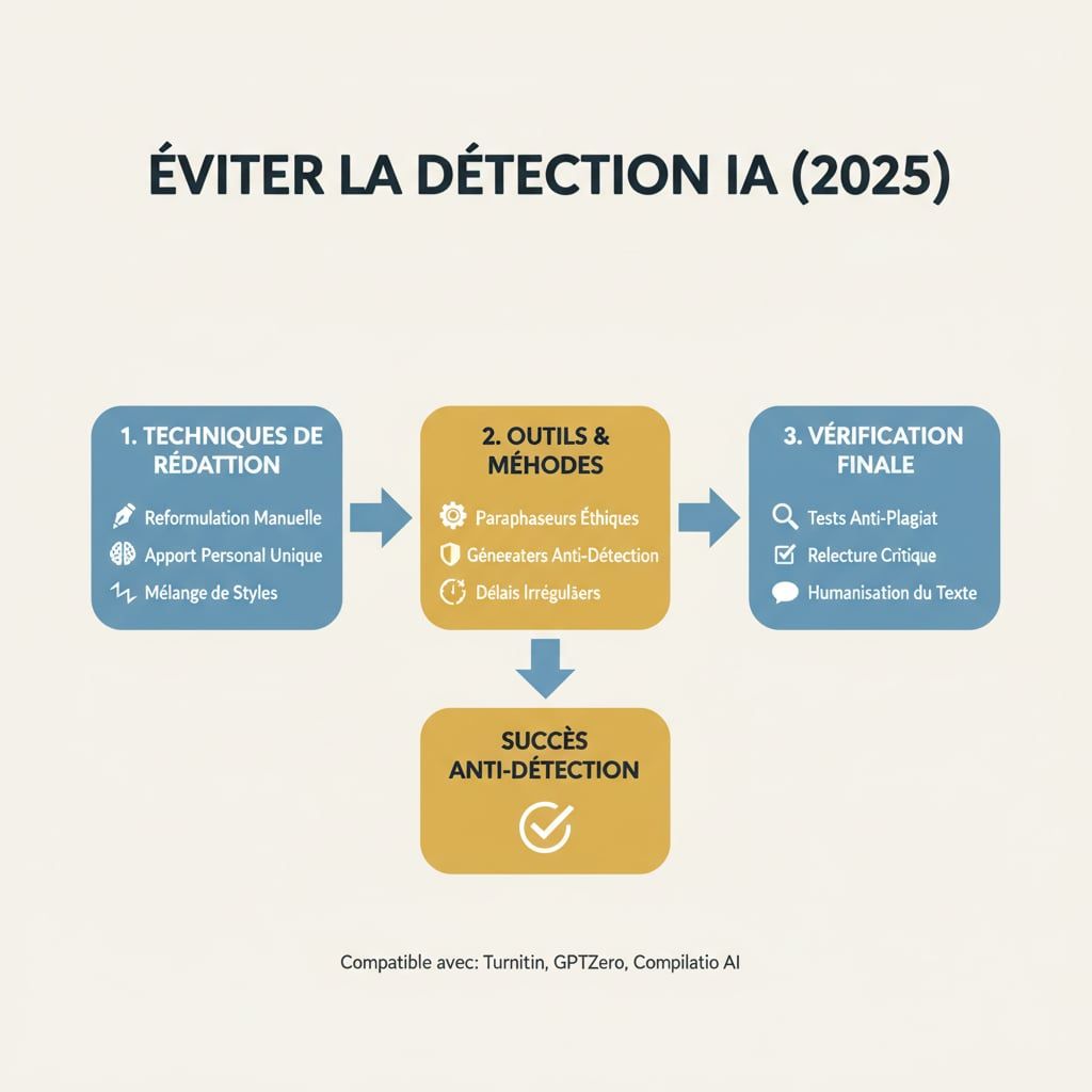 Éviter la détection IA (Turnitin, GPTZero, Compilatio AI) en 2025