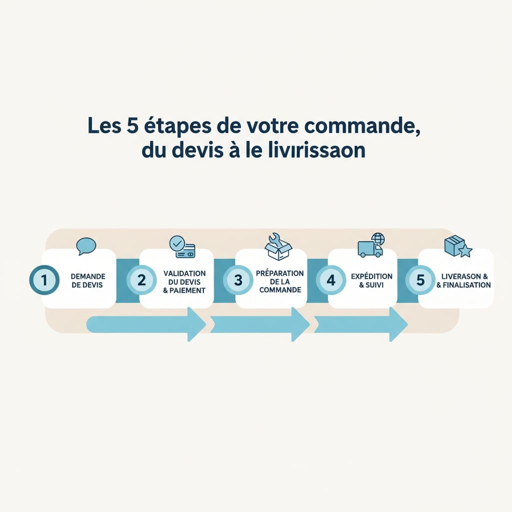 Les 5 étapes de votre commande, du devis à la livraison