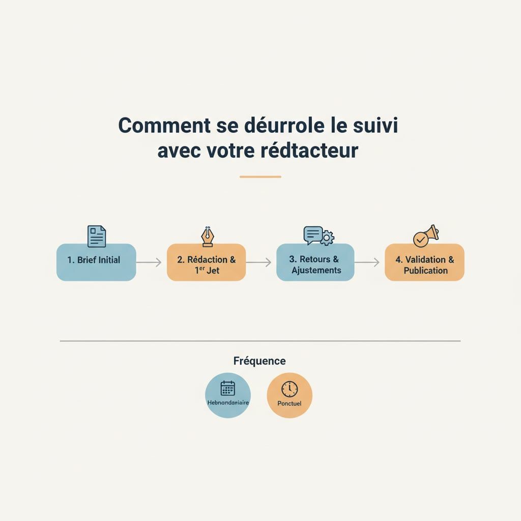 Comment se déroule le suivi avec votre rédacteur